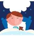 Boy sleeping vector image