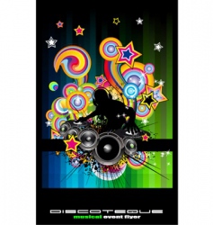 Discotheque Dj flyer vector image