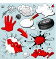 Set of comic book explosions vector image