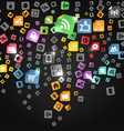 Modern social abstract media icons vector image