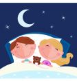 Boy and girl sleeping vector image