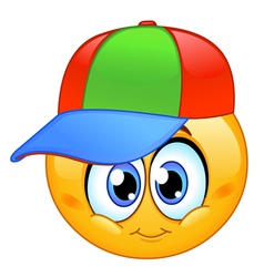 Kid emoticon vector image