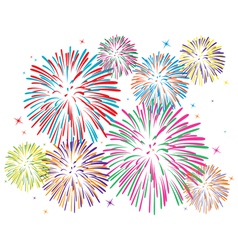 Colorful fireworks vector image