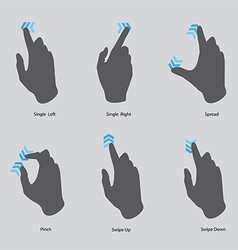Touch gesture icons vector image