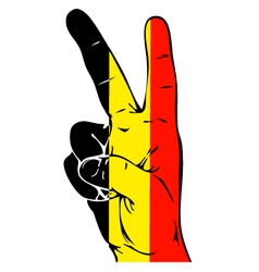 Peace Sign of the Belgian flag vector image