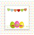 Easter background with panel and bunting vector image