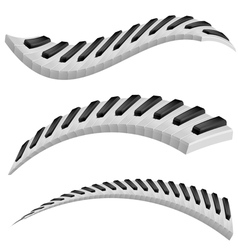 Of wavy piano keys vector image