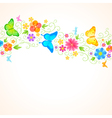 Summer floral background vector image