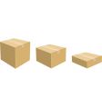 Cardboard boxes vector image