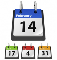 Calendar template vector image