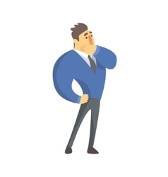 Doubtful Businessman Top Manager In A Suit Office Doubtful Businessman Top Manager In A Suit Office vector image