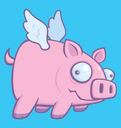 Pigs fly vector image