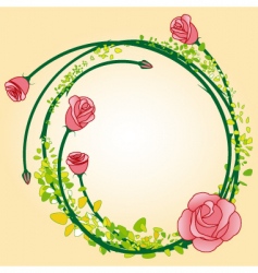 Rose border vector image