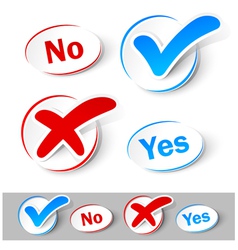 Check mark yes and no vector image