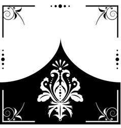 Folk floral frame Folk floral frame vector image