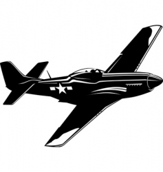 P51 mustang vector image