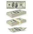 Set of dollar bank notes vector image