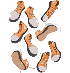 Sports footwear gym shoes vector image