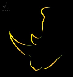 Rhino vector image