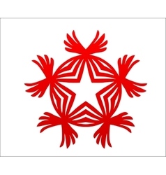 Champion red star with wings victory logo Champion red star with wings victory logo vector image