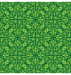 Green floral seamless wallpaper pattern vector image
