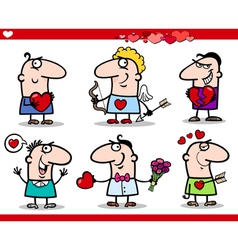 Valentines day themes cartoon vector image