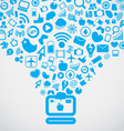 Modern social media content Modern social media content vector image