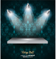 Shelf with spotlights vector image