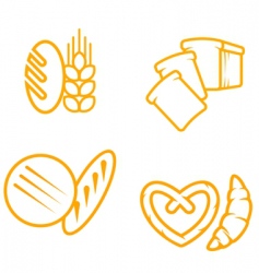 Bread symbols vector image