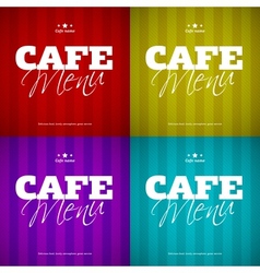 Cafe Menu card design template vector image