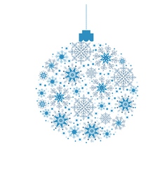 Christmas background ball vector image