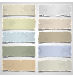 Old note paper in pastel colors vector image