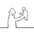 Person holding baby vector image