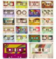 Vintage cassettes vector image