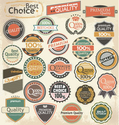 Retro label style collection set vector image