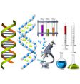 Science and genetics icons vector image