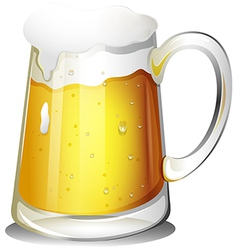 A glass of cold alcoholic drink vector image
