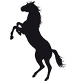 Horse silhouette vector vector image