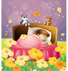 Girl sleeping vector image
