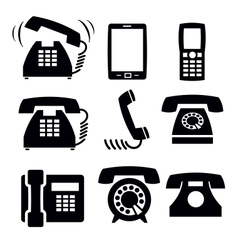 Phone icons vector image