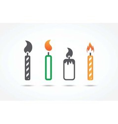 Candle icons vector image