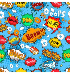Comic speech bubbles seamless pattern vector image