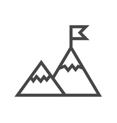 Mountains thin line icon Mountains thin line icon vector image