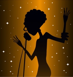 Woman singing vector image