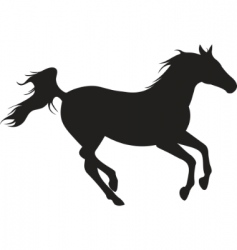 Horse silhouette vector vector image