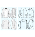 Mens hooded sweatshirt with zipper vector image
