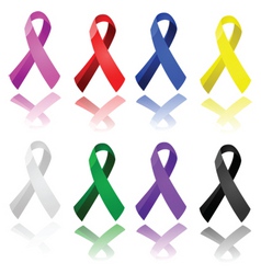 Awareness ribbons vector image