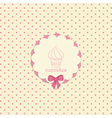 Cupcake label vector image