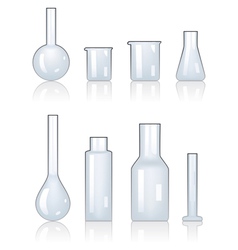 Laboratory glassware vector image