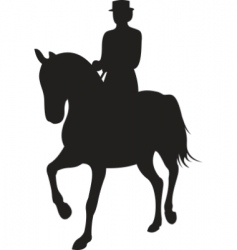 Horse silhouette vector vector image